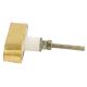 White Capsule Stone Brass Cabinet Knobs